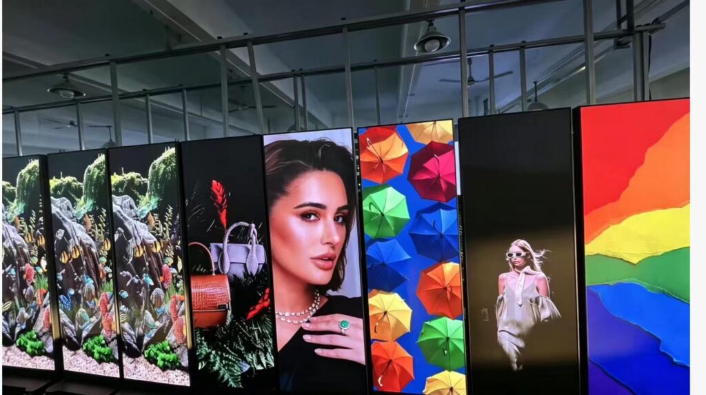 LED-poster van Maxled binnen in een winkel
